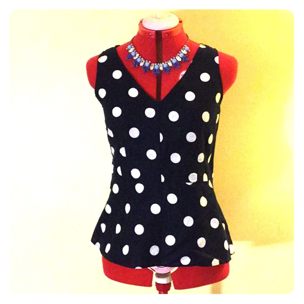 New with tags J. Crew polka dot peplum top size 6